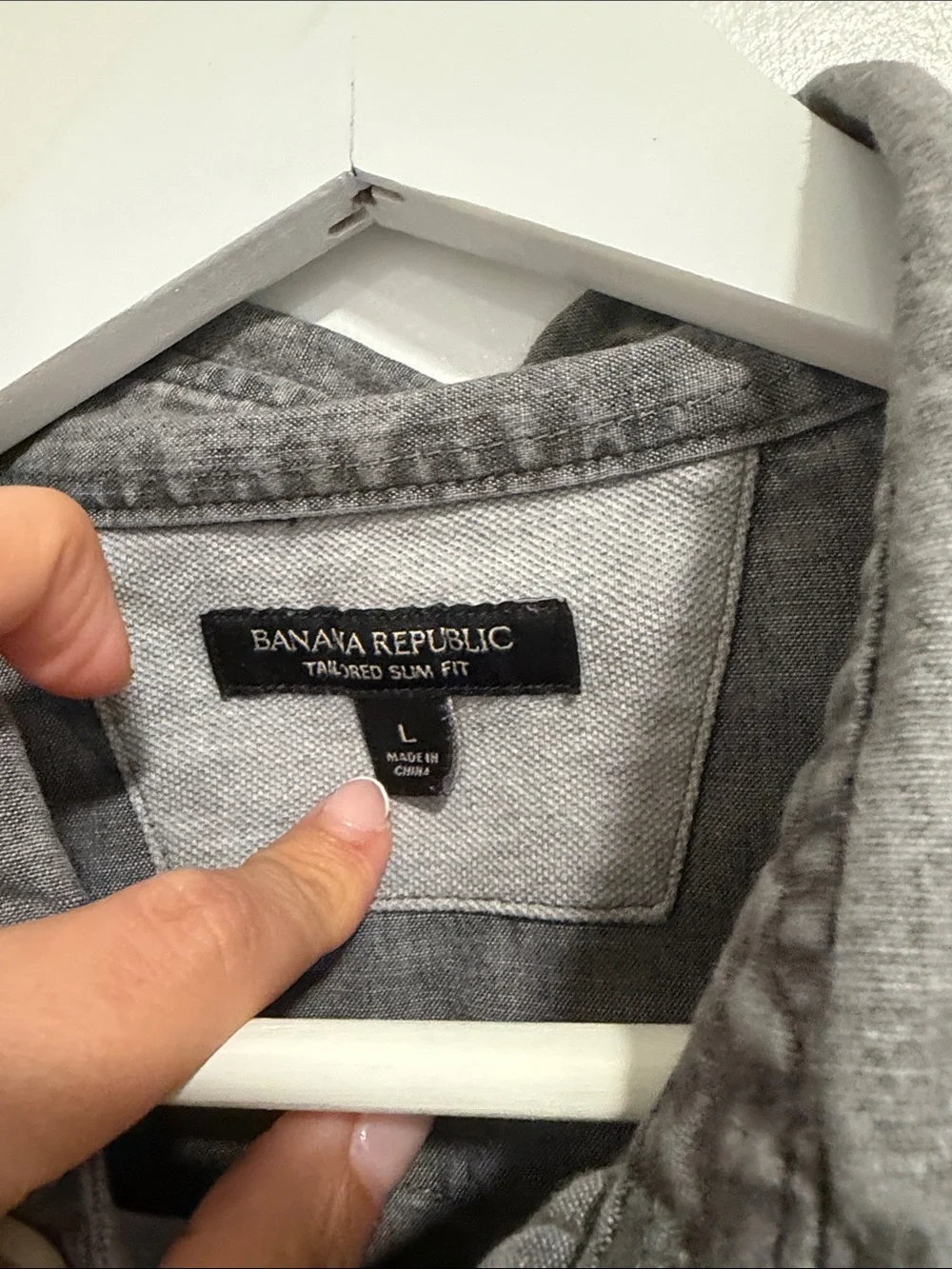 Banana Republic Men’s Gray Western-Style Button Shirt